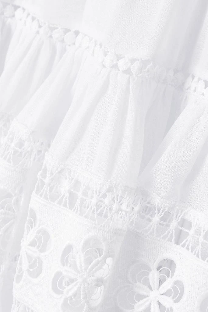 Charo Ruiz Ibiza Isca guipure lace-trimmed cotton-blend voile mini dress 4