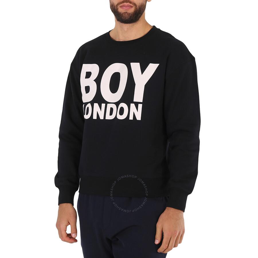BOY LONDON Black/White Reflective Cotton Sweatshirt