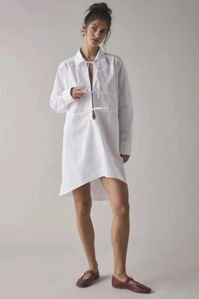 Glamorous Glamorous Split Tie-Front Cotton Shirt Dress 1