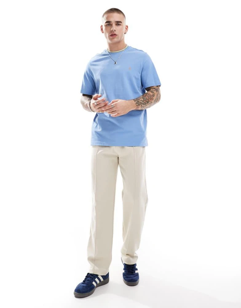 Farah Farah alvin t-shirt in light blue with collar tipping 4