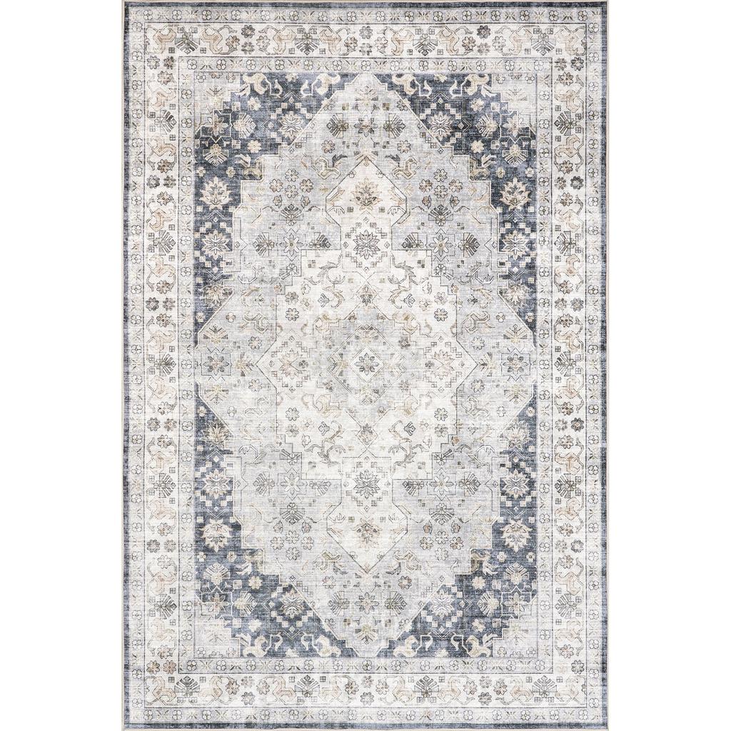 nuLOOM Casey Persian Stain-Resistant Machine Washable Area Rug