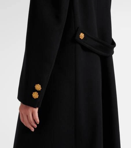 Gucci Double G embroidered wool coat 6