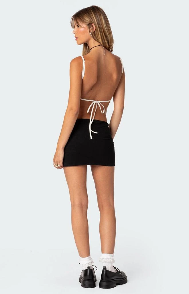 Edikted Bow Ribbon Trim Open Back Top 3