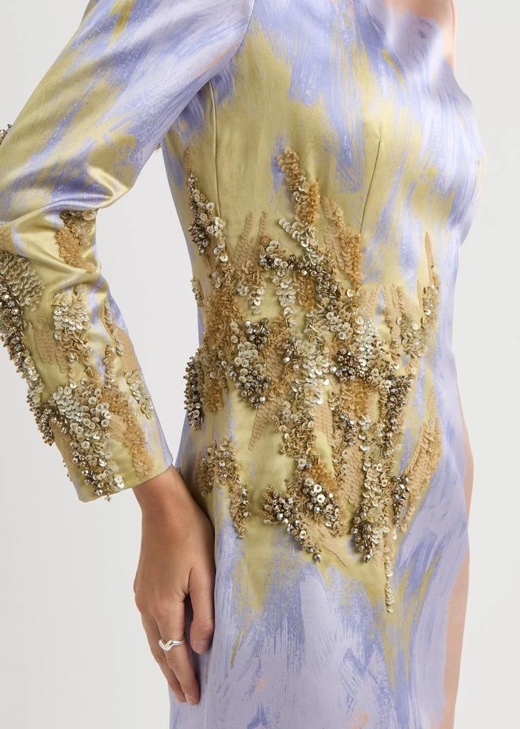 Dries Van Noten Dalista printed satin gown  5