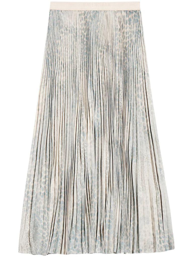 【関税＆送料込み】Balenciaga Pleated Skirt Clothing BALENCIAGA ASYMMETRICAL MULTI COLOR PLEATED SKIRT WITH LOGO