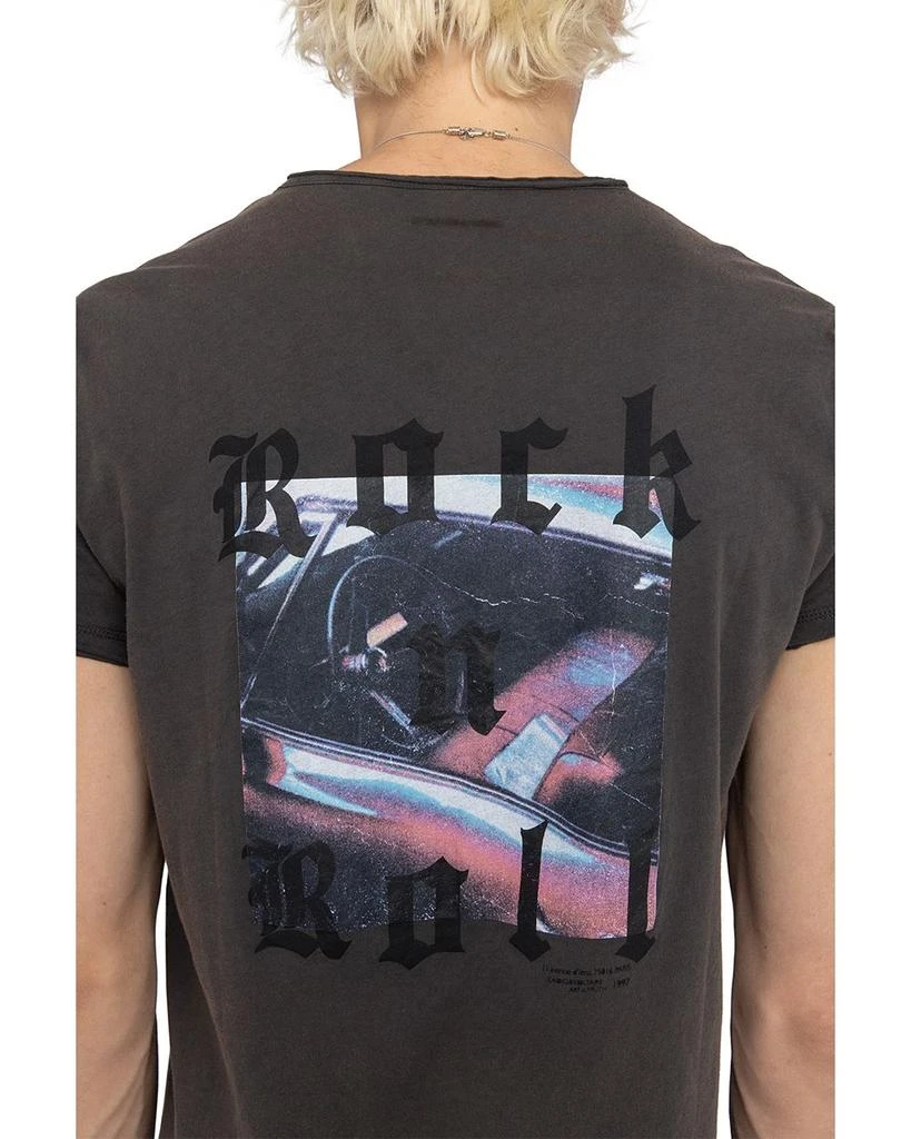 ZADIG & VOLTAIRE Monastir Split Collar Graphic Tee 6