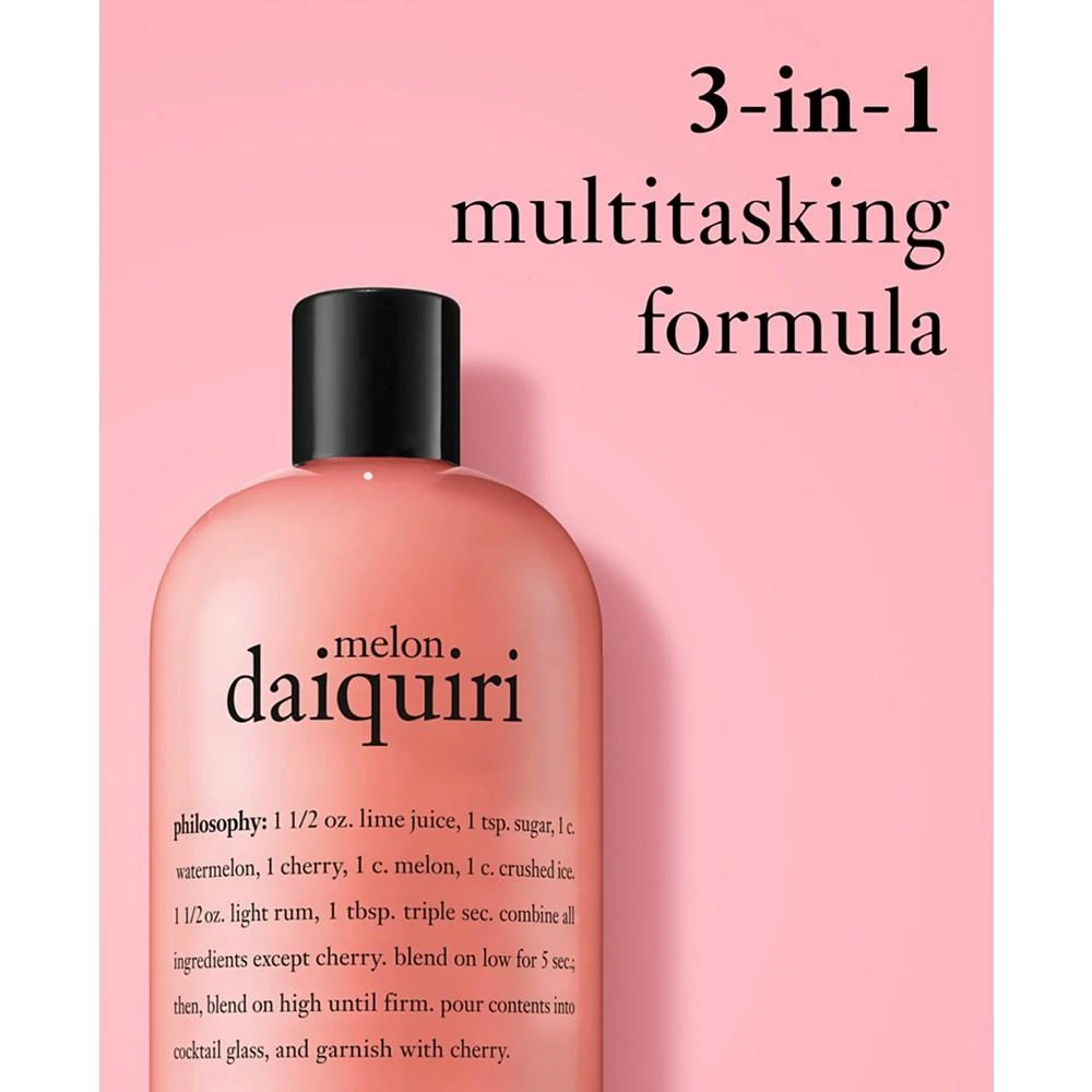 philosophy melon daquiri 3-in-1 shampoo, shower gel and bubble bath, 16 oz 4