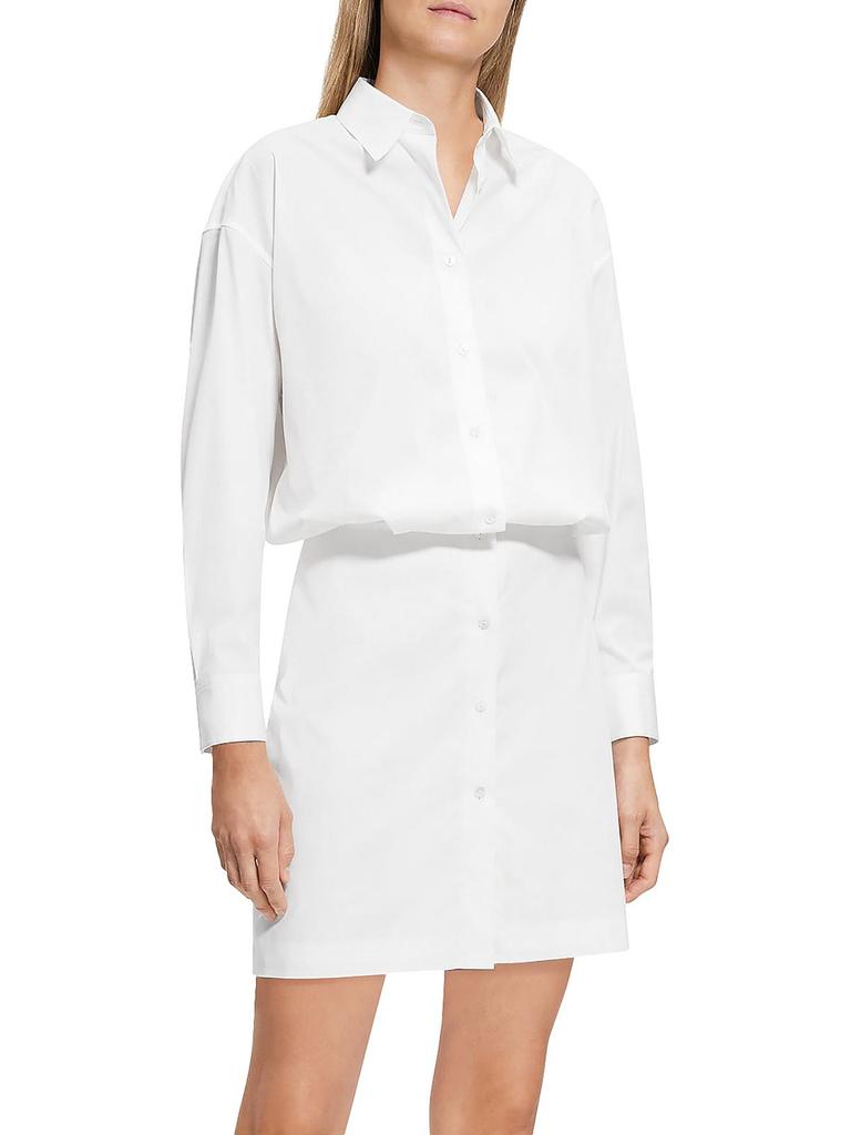 Theory Womens Collared Short Shirtdress