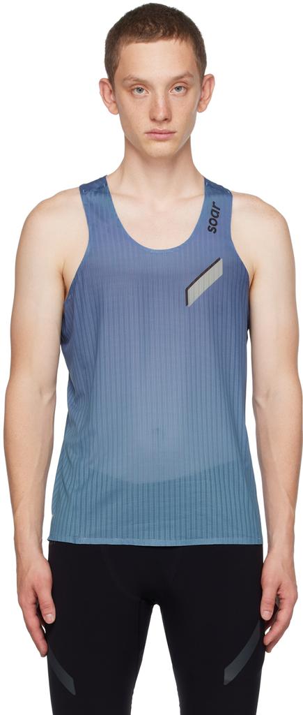 Soar Running Blue Scoop Neck Tank Top