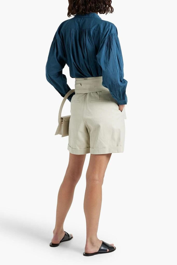 Nili Lotan Miles gathered cotton-voile blouse 3