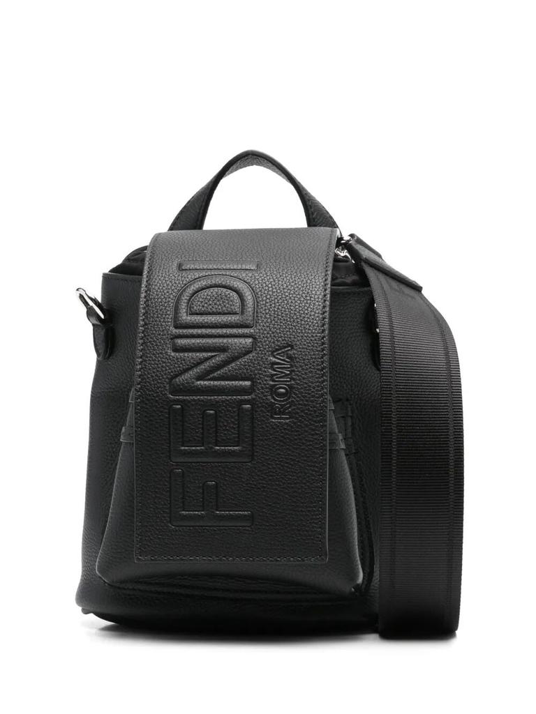 Fendi Embroidered jacquard crossbody bag - Shoulder Bags