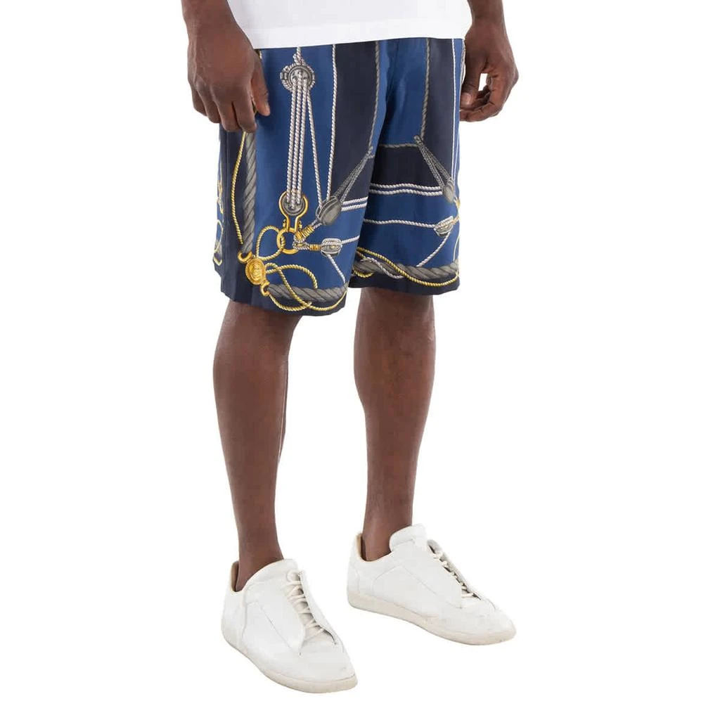 Versace Nautical Print Silk Shorts 2