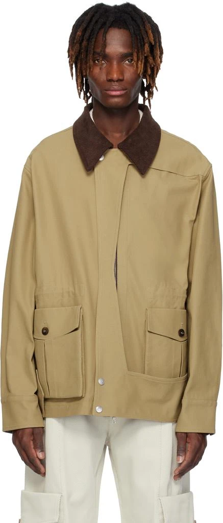 NULLUS Khaki Corduroy Paneled Michigan Jacket 1