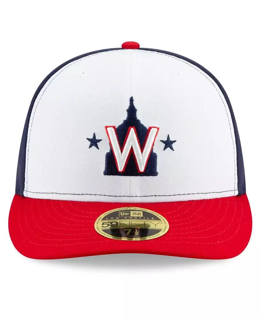 New Era Men's White and Navy Washington Nationals Alternate 2020 Authentic Collection On-Field Low Profile Fitted Hat 4
