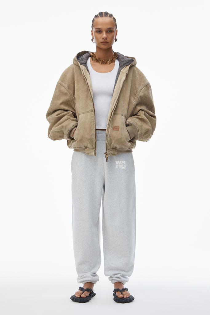 Alexander Wang PUFF LOGO SWEATPANT IN STRUCTURED TERRY