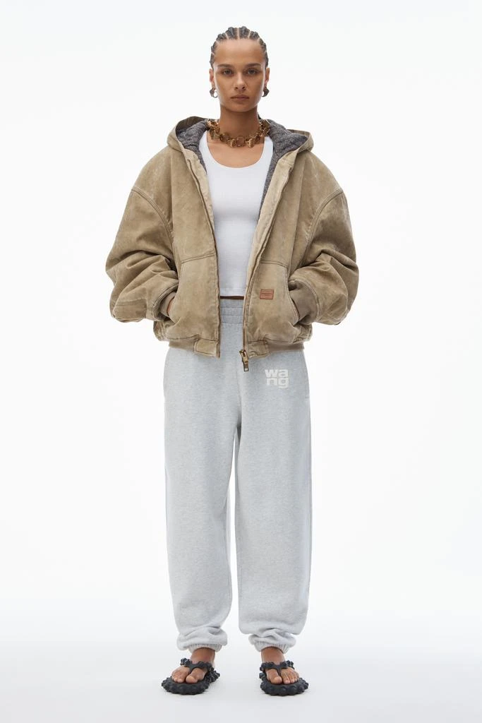 Alexander Wang PUFF LOGO SWEATPANT IN STRUCTURED TERRY 1