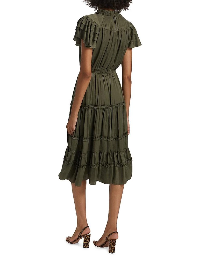If Only Studio Parachute Ruffled Midi-Dress 5