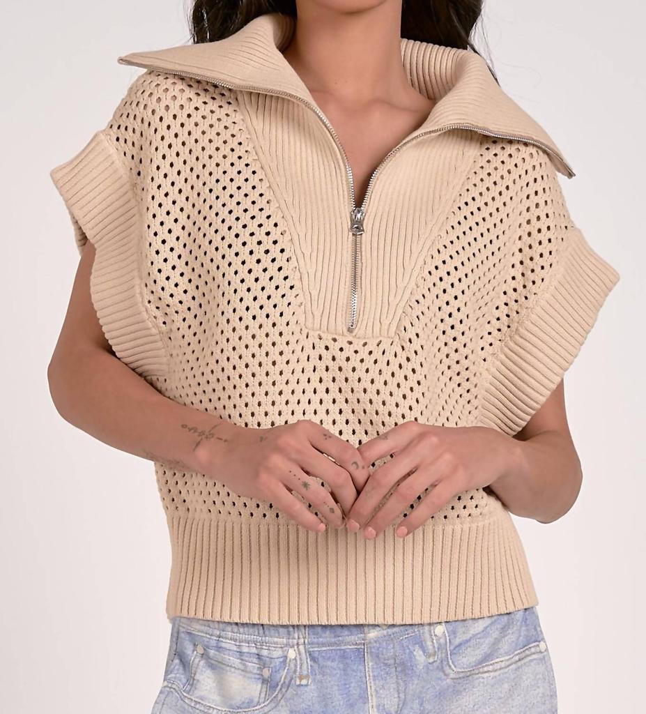 Elan Elan - Luna Quarter Zip Sweater
