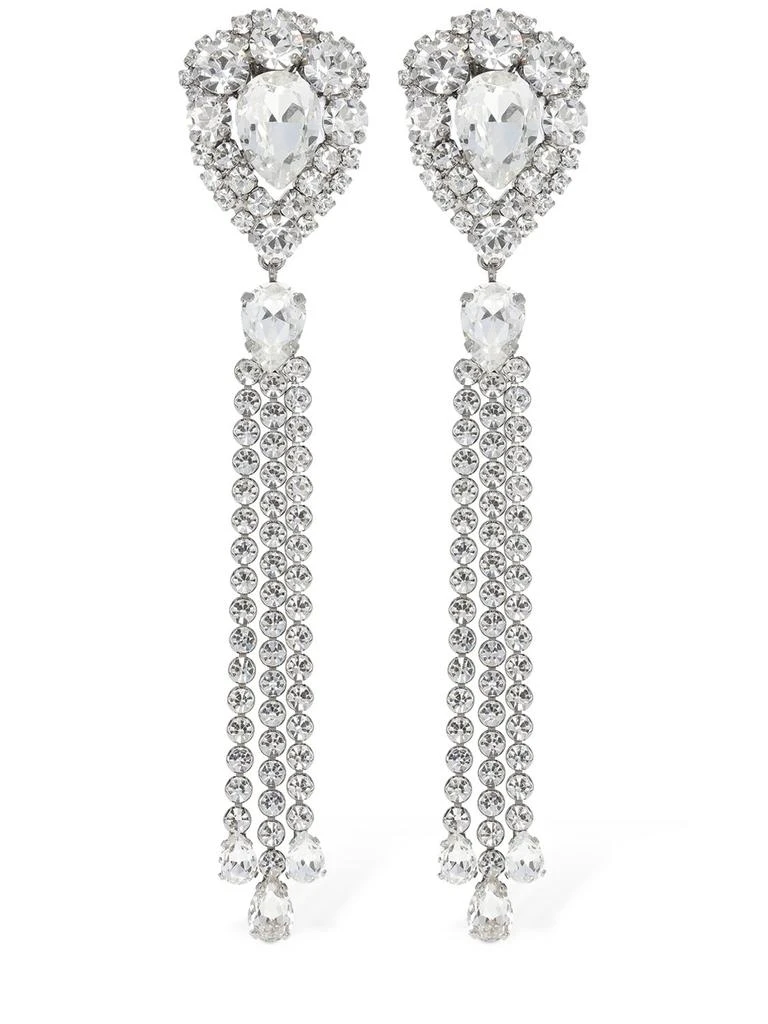 ALESSANDRA RICH Crystal Earrings W/ Fringes 1