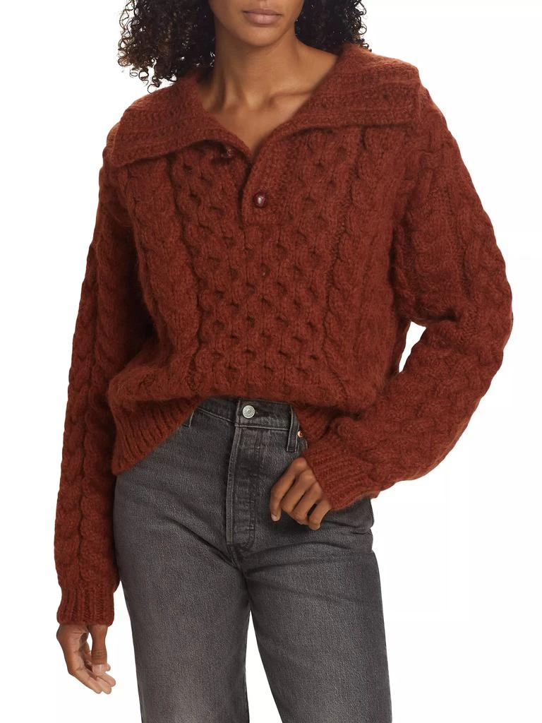 DÔEN Nuage Cable-Knit Alpaca-Wool Sweater 3