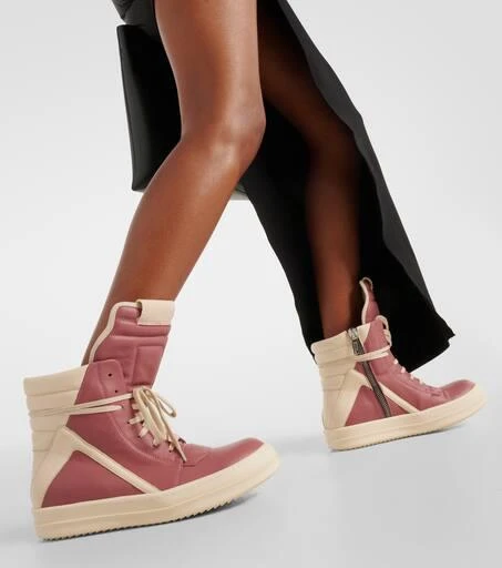 Rick Owens Geobasket leather high-top sneakers 4