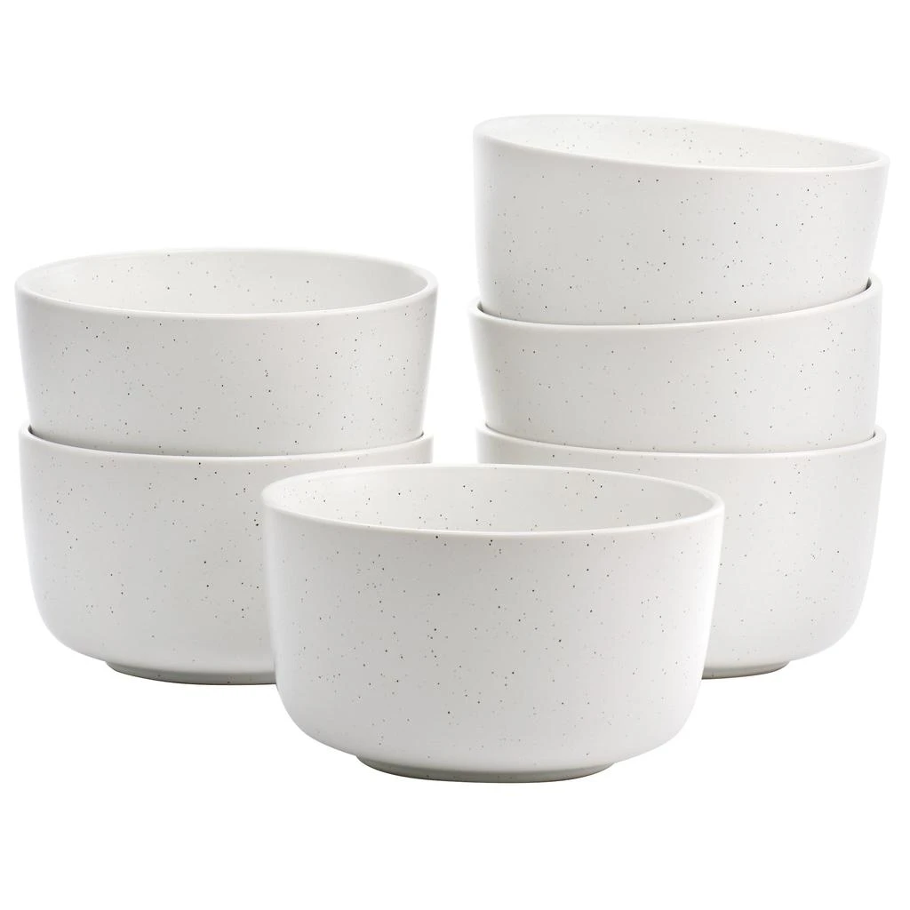 Studio 3b Mio 6 Piece 5.5 Inch Round Stoneware Bowl Set in Sea Salt