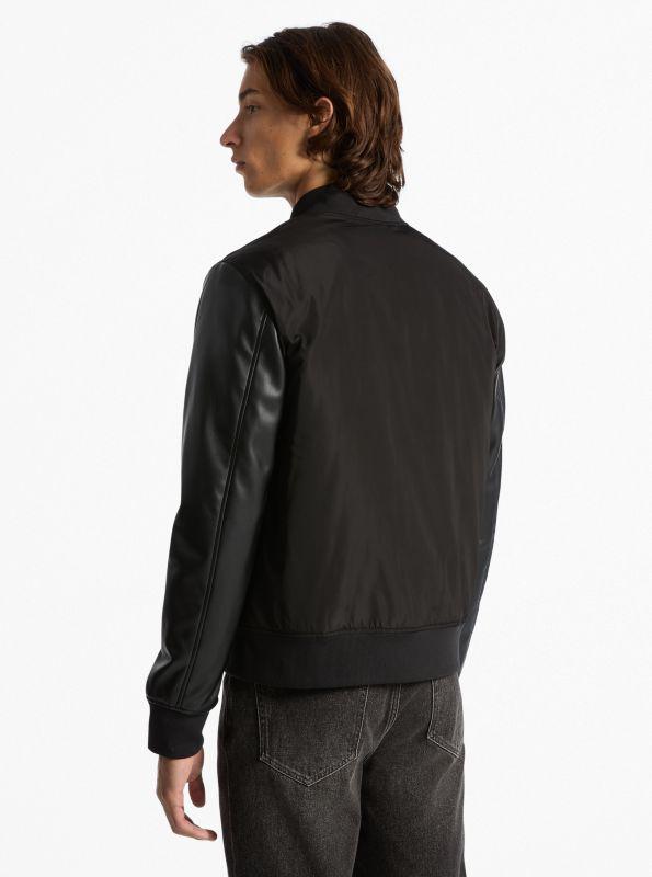 Michael Kors Embellished Mixed-Media Varsity Jacket