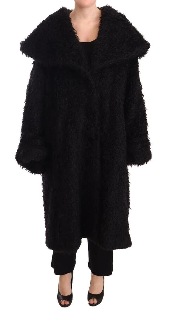 Dolce
Gabbana Mohair Fur Cape Trench Coat Women
s Jacket