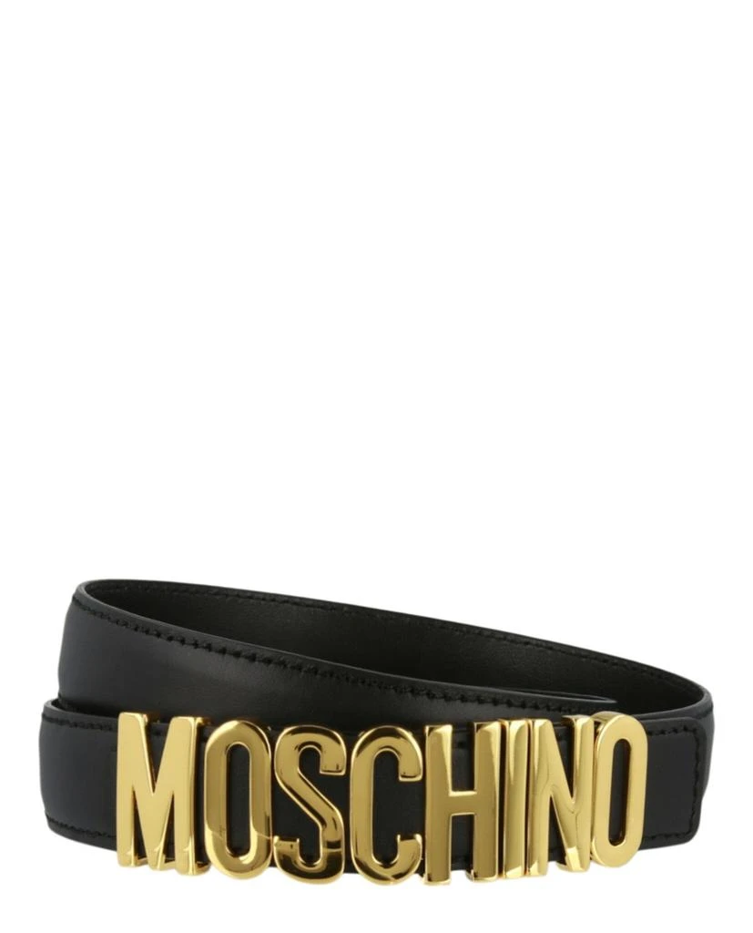 Moschino Logo Lettering Leather Belt 3