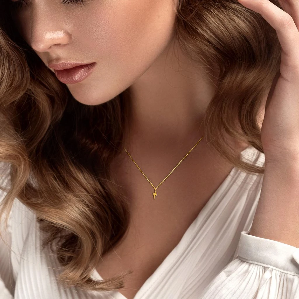 Mimi & Max Lightning Bolt Pendant with Chain in 14k Yellow Gold - 17 in 4