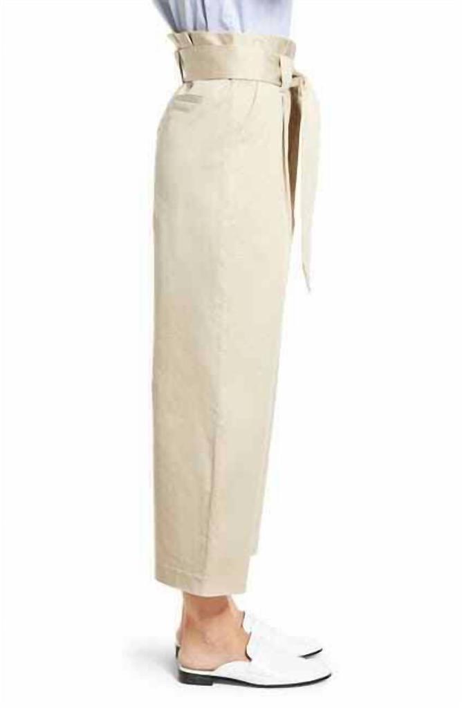 Halogen Halogen - Oxford Paperbag Belted Wide Leg Cropped Pants