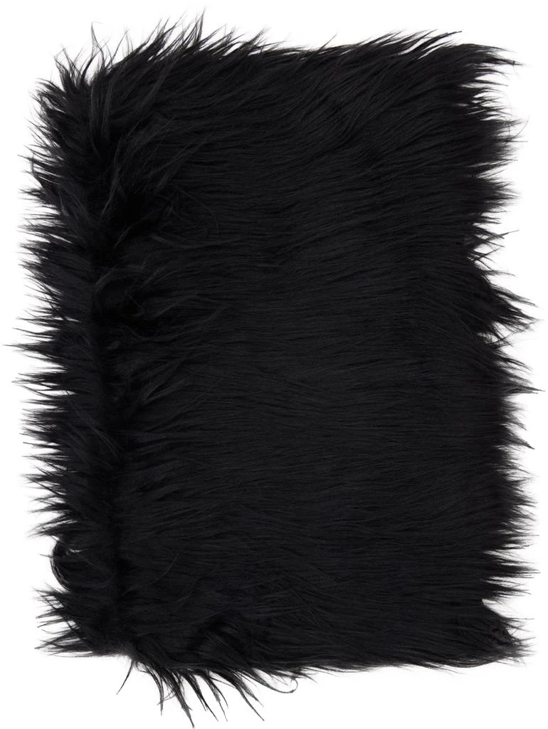 PAULA CANOVAS DEL VAS Black Faux-Fur Snood 1