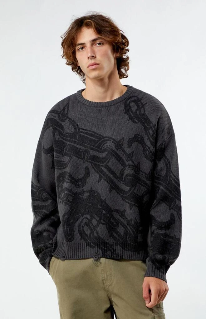 PacSun Chainlink Cropped Sweater 1