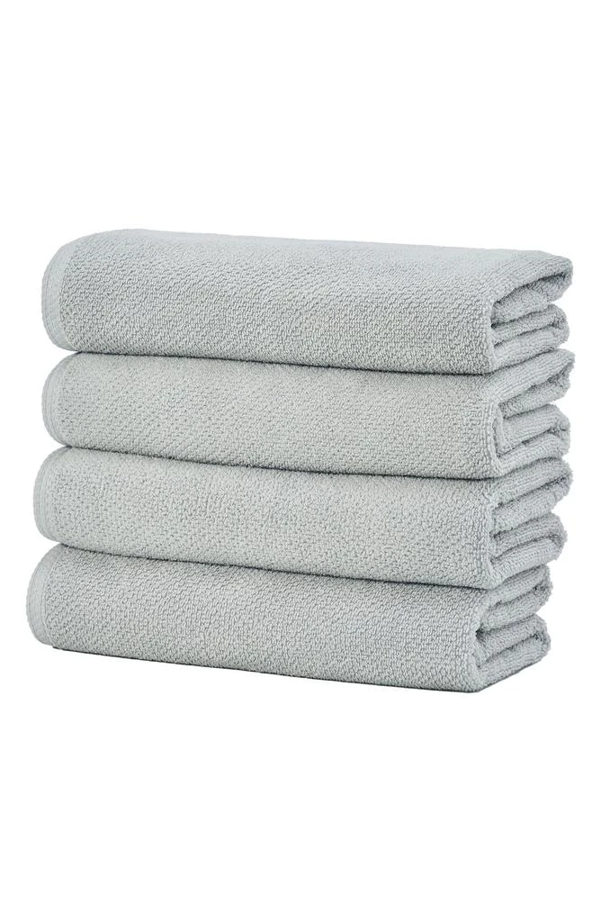 Woven & Weft Cotton 4-Pack Textured Bath Towel Set 1