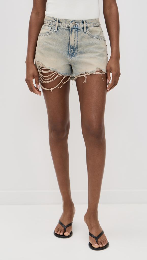 Good American Good 90s Studded Shorts