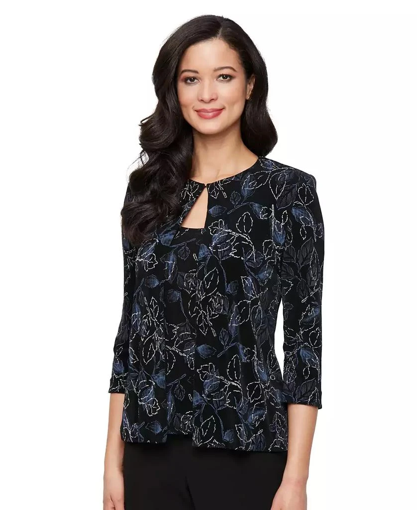 Alex Evenings Women's Printed Top & Jacket Set 1