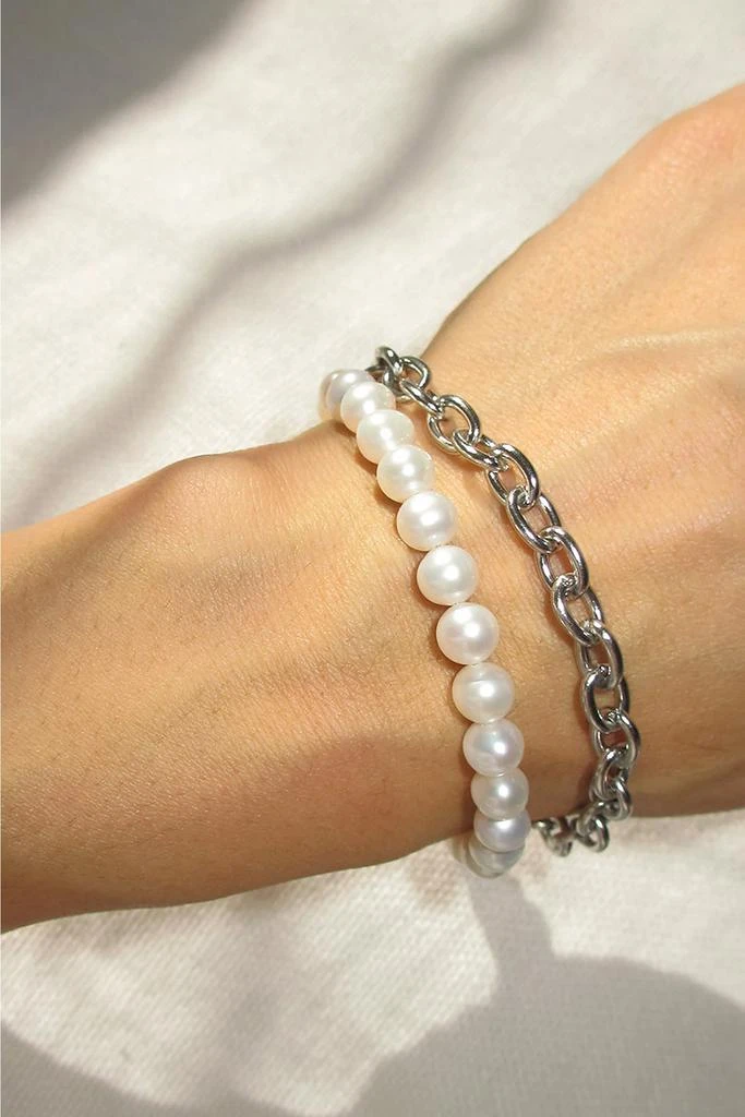 RIMOR JEWELRY RIMOR Pearl Rolo Chain Bracelet 3