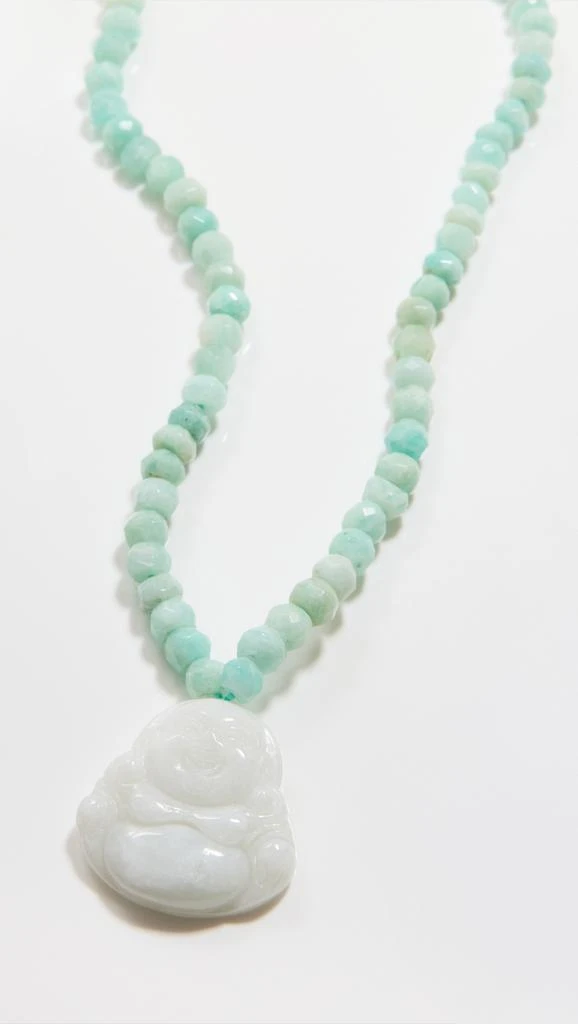 Jia Jia 14k Moonstone Happy Buddha Necklace 3