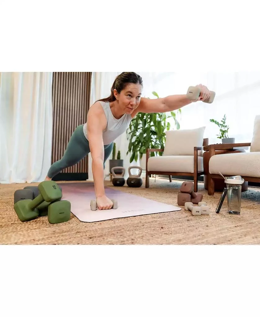 WeGym SafeGrip Dumbbells Medium Set with Light Rack - 5, 8, 10, 12 lbs 3