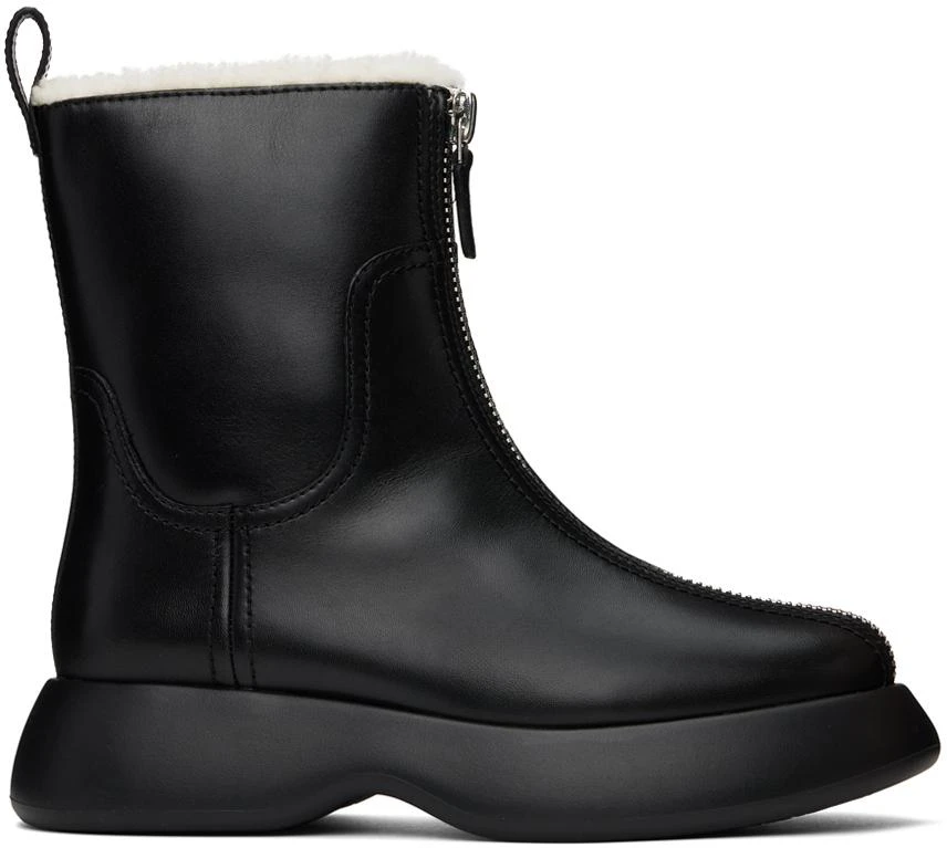 3.1 Phillip Lim Black Mercer Zip Shearling Boots 1