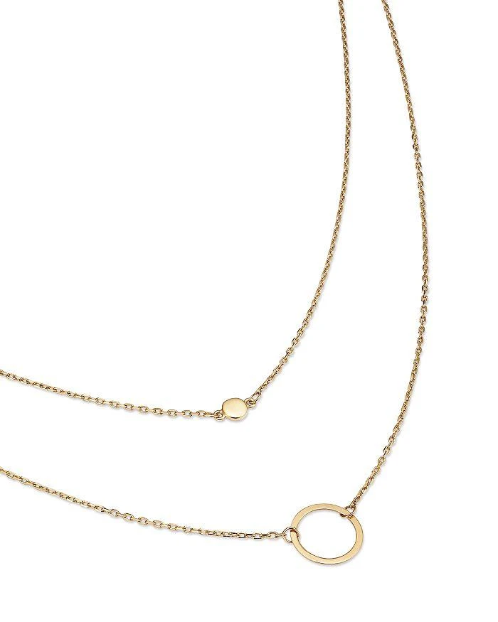 Moon & Meadow Layered Circle Pendant Necklace in 14K Yellow Gold, 17" - Exclusive 3