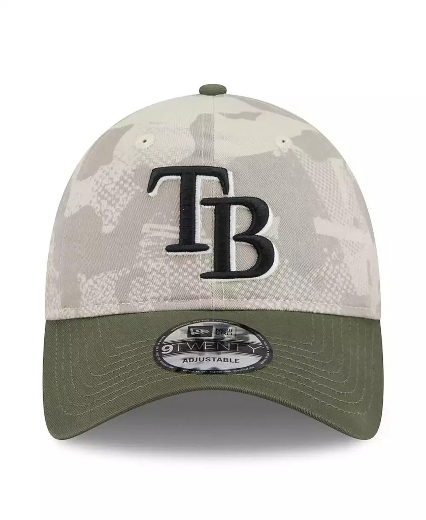New Era Men's Light Beige/Olive Tampa Bay Rays 2025 Armed Forces Day 9TWENTY Adjustable Hat 2