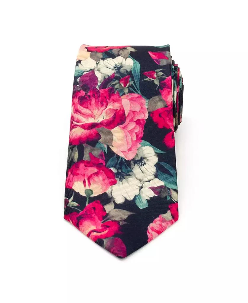 Ox and Bull Trading Co. Men's Painted Floral Silk Tie 2