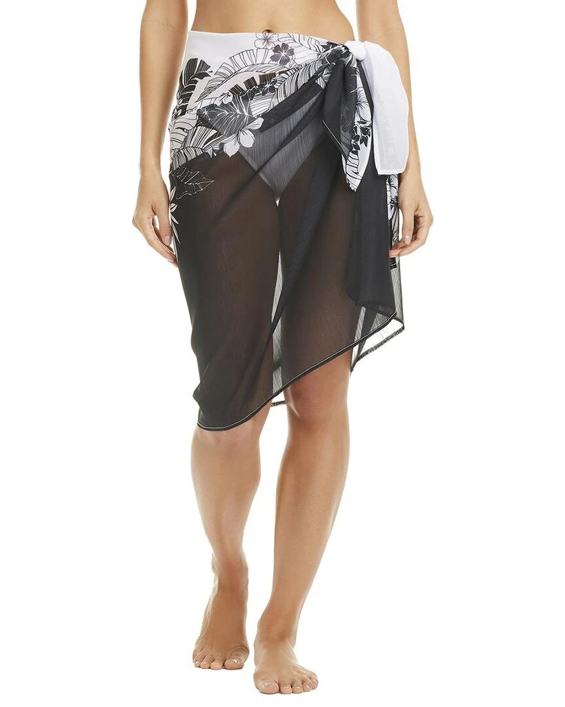 Bleu Rod Beattie Double Duty Chiffon Pareo Coverup