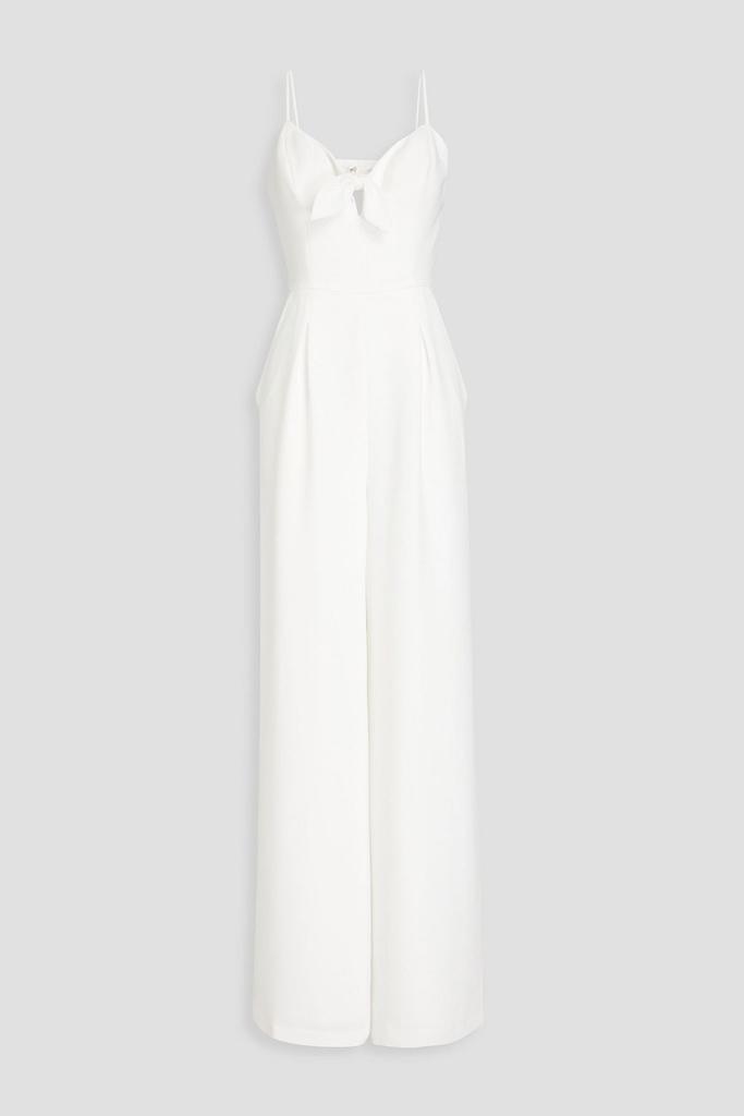 CATHERINE DEANE Masa knotted pleated crepe wide-leg jumpsuit