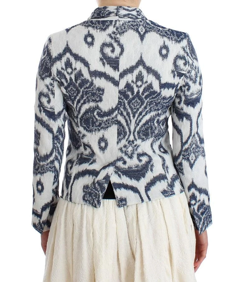CHRISTIAN PELLIZZARI Christian Pellizzari Elegant Two-Tone Blue Short Blazer 3