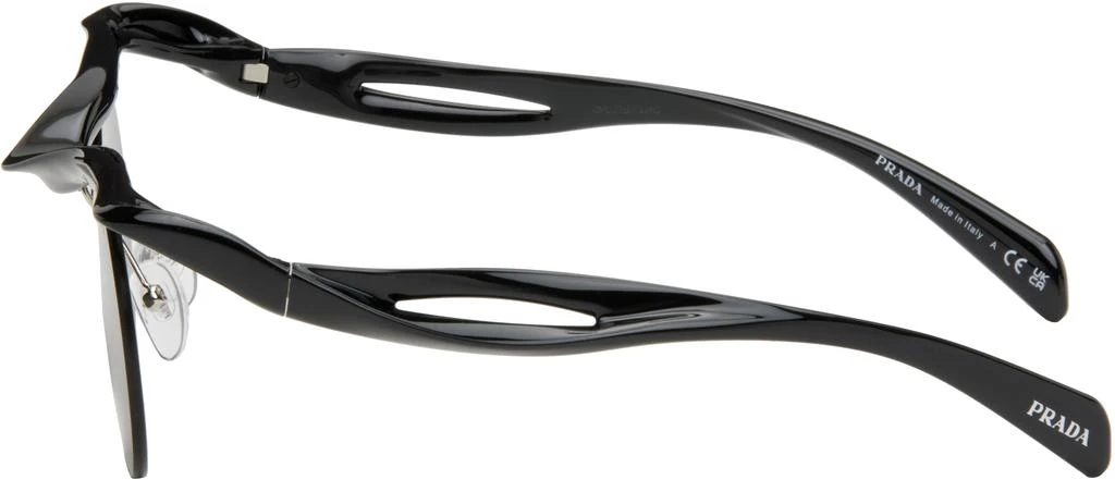 Prada Black Twisted Frame Circle Sunglasses 3