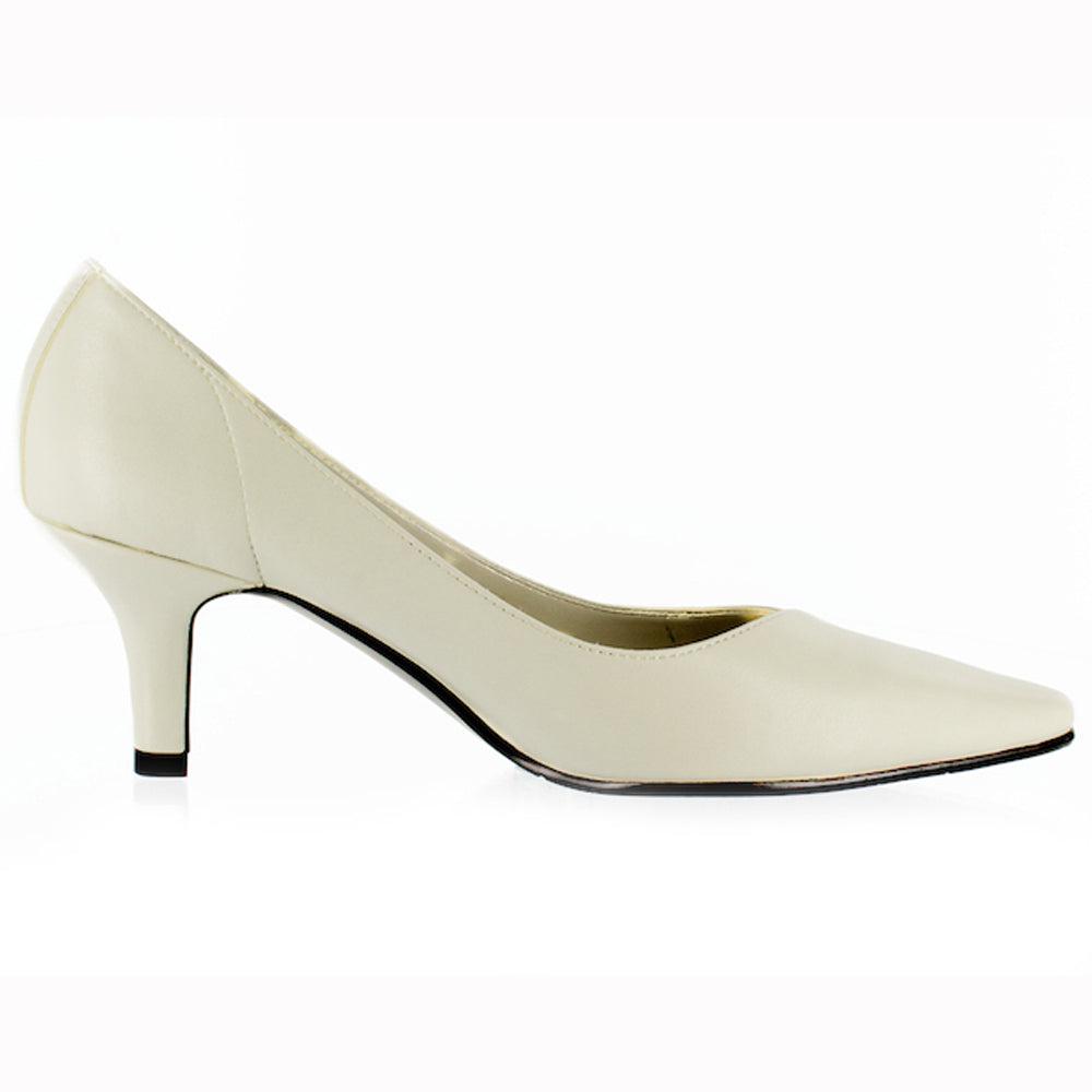 Easy Street Chiffon Pointed Toe Kitten Heel Pumps