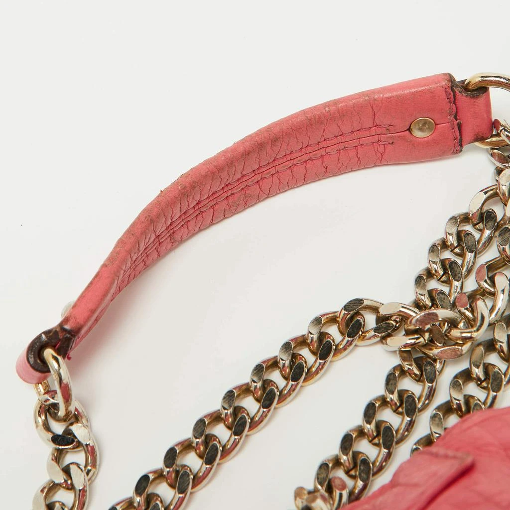 CH Carolina Herrera CH Carolina Herrera Pink Monogram Embossed Leather Audrey Shoulder Bag 10