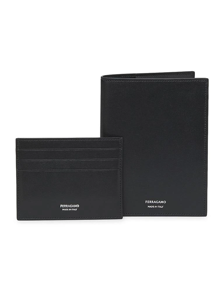 Salvatore Ferragamo Leather Passport Holder & Card Case Set 1